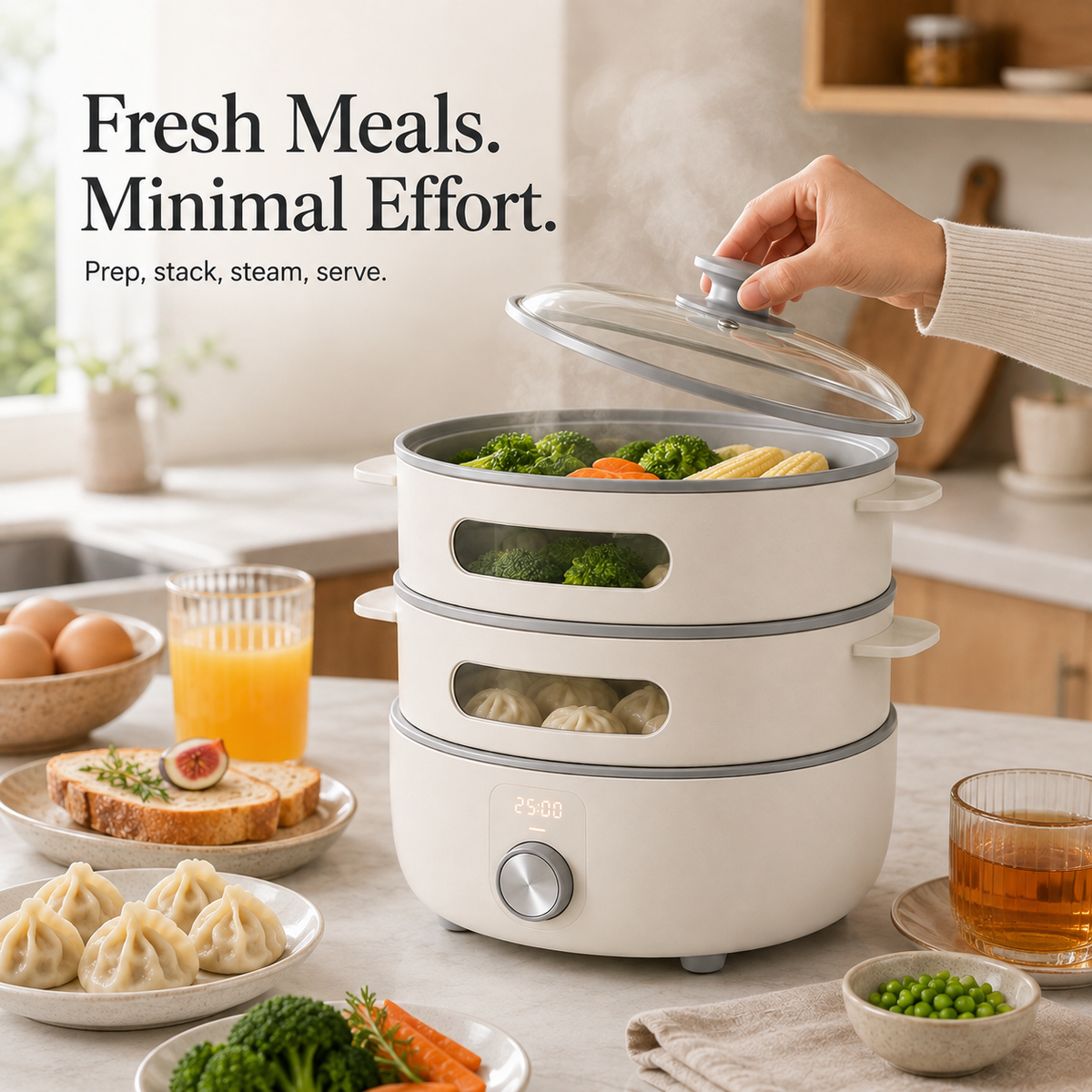 Automatic Bread Maker – Fresh Homemade Bread Made Easy– Fast, Efficient, Nutrient-Locking Home Cooking Appliance.✨