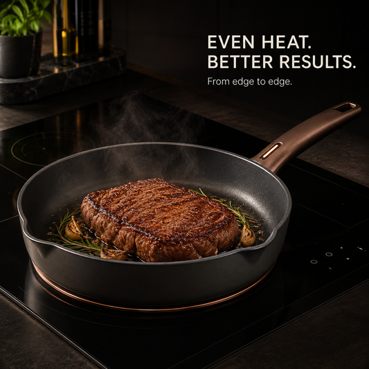 Non-Stick Household Frying Pan –Heat-Resistant, Even Heating, Ergonomic Design for Omelets, Steaks, Vegetables & Daily Home Cooking.🧡
