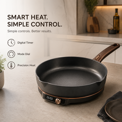 Non-Stick Household Frying Pan –Heat-Resistant, Even Heating, Ergonomic Design for Omelets, Steaks, Vegetables & Daily Home Cooking.🧡
