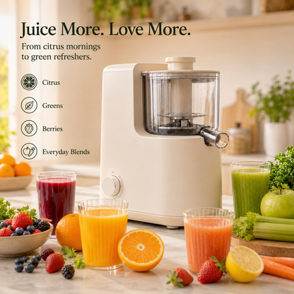 Compact Powerful Household Juicer – Fresh Nutrient-Rich Juices, Easy to Use & Clean for Modern Home Kitchens